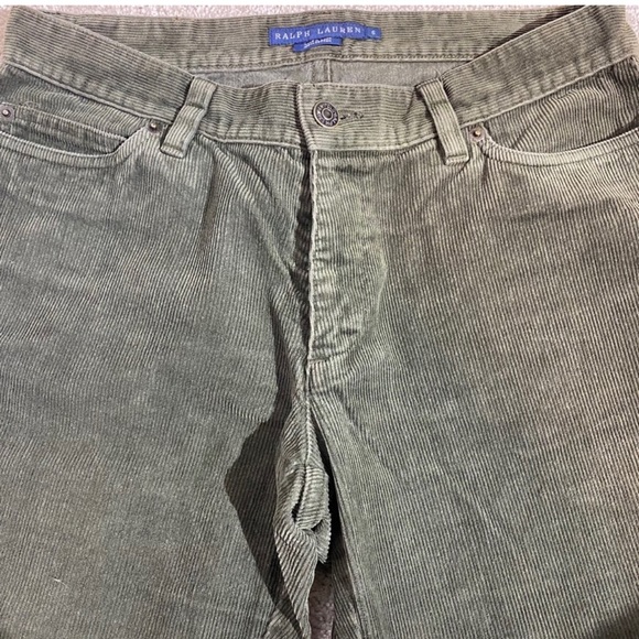 Ralph Lauren Olive Green Bootcut Corduroy Pants Sz 6 - Picture 3 of 5